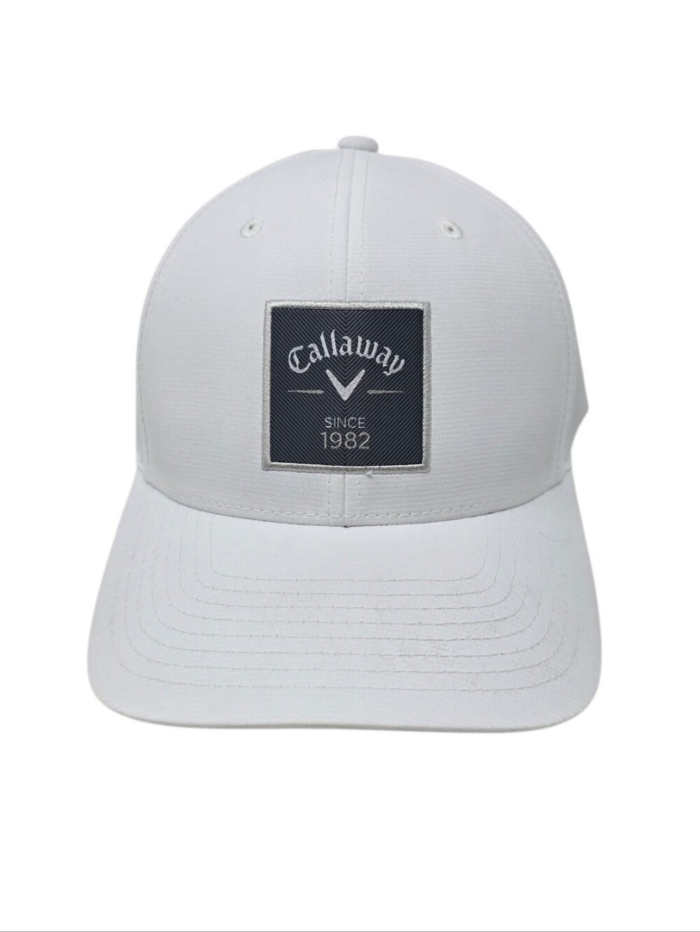 Callaway Golf Flexfit 110 Performance Hat White Gray Snapback Adjustable OS